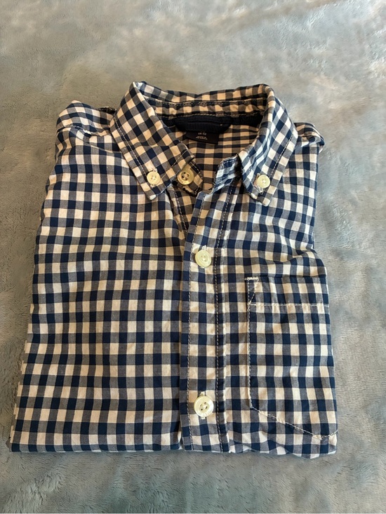 Gap kids Other - Gap kids Blue and White Gingham Button-Down Shirt Size 4-5 (xs)